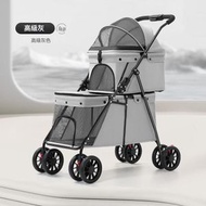 雙層寵物推車外出輕便可折疊狗狗貓咪戶外手推車