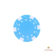 [AuraYuer] 10 Pcs ABS Plastic Poker Chips Casino Texas Hold'em Poker Metal Coins 11.5g Chips Poker G