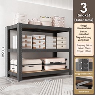 Rak besi siku lubang Rak susun 6 tingkat Rak dapur Rak gudang Rak Serbaguna