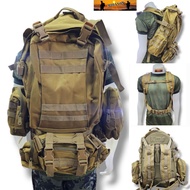 กระเป๋าเป้แม่ลูก เป้ทหาร เดินป่า กระเป๋าเป้ จุ50L ผ้าหนา600D