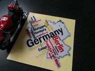 GERMANY 地圖防水貼紙 BENZ A180 A250 B180 B200 C180 E200 W205 W204 