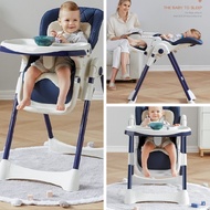 Height Adjustable Baby High Chair with 5 Height Adjustments and 3 Reclining Modes for Babies 4 Month