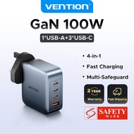 Vention 100W GaN Charger USB C Charger QC4.0 3.0 PPS For Macbook Air Laptop Tablet PD Fast Charger F