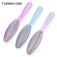 DORISNA Foot Care Tool Double-Sided Stainless Steel Heel Exfoliation File For Feet Dead Skin Callus Peel Remover สีสุ่ม