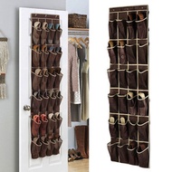 24 Pocket Over the Door Shoe Organizer Rack Hanging Storage Space Saver Holder Hanger