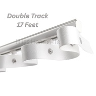 [CUSTOM MADE] Double S Track 17feet Join  (107mm/125mm Snap Tape)/ Ripple Fold Track/ S Fold Track/ 
