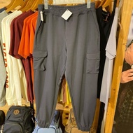 Otdorstore - 1989 CARGO TROUSERS X-RUNPOINT LONG CARGO SWEATPANT - GRAY