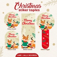 [GIANT PALACE] ROUND JAR STICKER LABEL STICKER/ CHRISTMAS EDITION SEAL STICKER/