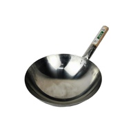 HORSE BRAND DEEP SHAPE STAINLESS STEEL WOK (WOOD HANDLE)