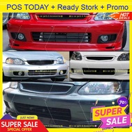 Honda Civic Front Grill Bonnet Bumper Engine Saloon Upper EJ EX EK Black Mugen Grille Lip Hood Trim 
