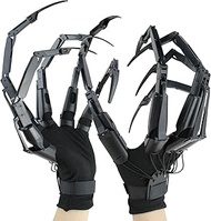 New Articulated Finger Extensions with Protective Glove, Halloween Articulated Fingers with Fingerna