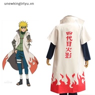 UNE Anime Naruto Cosplay Cloaks Hokage Namikaze Minato Uniform Kakashi Capes Costume VN