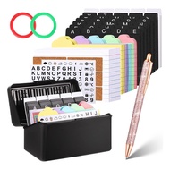 (DXCP) Index Card Holder + Lock Index Card Box Fits 3X5-Inch Flash Cards - Businessor Note Card Stor