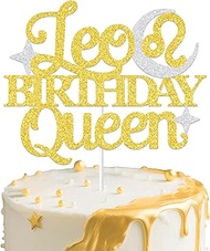 Leo Birthday Queen Cake Topper, Big Leo Energy Birthday Party Decorations, July/August Horoscope Leo