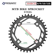 Prowheel 104BCD Round Narrow Wide Chainring STEEL Mountain Bicycle Chain Wheel 32T 34T 36T 38T 40T T
