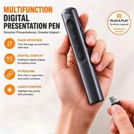 Wireless PPT Presenter Laser Pointer PowerPoint Clicker 2.4GHz Type C Rechargeable Presentation Remo