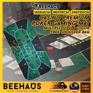BEEHAUS Casino Poker Table Mat | Texas Holdem Mat Poker Mat Game Tablecloth Mat Non-Slip Rubber Base