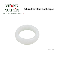 Nhẫn cẩm thạch nhẫn phỉ thúy tự nhiên trắng ngọc nếp băng Myanmar. Tiệm Đá Vương Nguyên