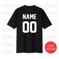HARGA MURAH Baju T Cetak Nama Nombor Unisex | Custom Name Number T-Shirt Cotton |  Tshirt Printing S