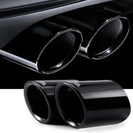 2Pcs Titanium Black Tail Tip End Pipe Exhaust Rear Muffler For BMW 2006-2010 E90 E92 325 Car Accesso