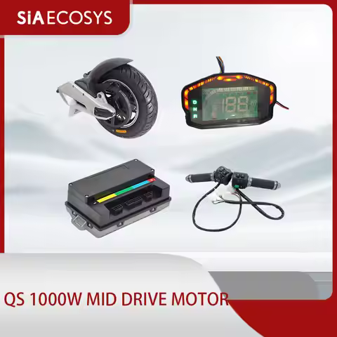 QS 1000W Mid Drive Motor Assembly Kits 72V 55KPH with 10inch Rim and EM50SP Controller and Z6 Thrott