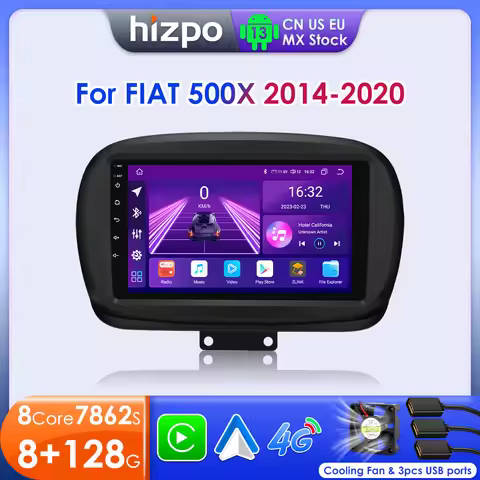 Hizpo 7862 Car Radio For Fiat 500X 2014 - 2020 Wireless CarPlay Android Auto Car Intelligent Systems