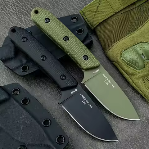 ESEE PACAYA Jungle Adventure Straight Knife High Hardness D2 Steel Fixed Blade Utility Knife Micarta