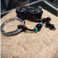 Black ivory pixiu charm keychain S6814