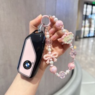 YEEKEY For Bmw x1 30e X5 ix i7 X7 New 7 Series 530 525 2024 2025 i5 i3 ix3 Key Holder Key Cover Keyc