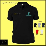 Baju Logo Sulam Embroidery Polo Classic T Shirt logo Mercedes AMG F1 Racing Team GLA45 A45 Baju Cott