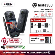 Insta360 X5 8K Action Camera 360 AI Insta 360 X 5 A.I Garansi Resmi - With Selfie Stick