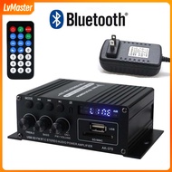 Power Amplifier Bluetooth Power Amp 200W+200W 2-CH Power Amp with RCA Input Power Amplifier with Blu