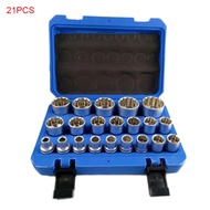 12 Point Socket Wrench Set Lock Torx Splined Bit Socket Set 1/2 Hex Socket Repair Tool Kit 8-36mm