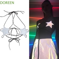 DOREEN Woman Vest Sexy Top Neck Backless Star Bra Tops Nightclub Bustier Camisoles &amp; Tanks