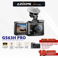 AZDOME GS63HPRO 2160P/4K Ultra HD Dual Channel Front Dash Cam Night Vision App Control Car Camera Driving Recorder