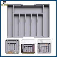 Adjustable Drawer Organizer with Dividers Drawer Expandable Utensil Tray for Spoons Forks Knive