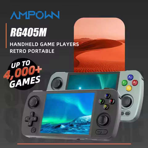AMPOWN Anbernic RG405M Handheld Game Console Player 4'' IPS Touch Screen Android Retro Portable Vide