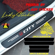 3D CARBON SILLPLATE FOR CITY CARS 3D CARBON STICKER FOR CAR FOOTPRINTS HONDA CITY