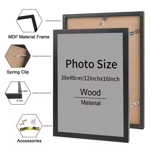 21x30cm & 30x40cm Black Photo Frame Hung on Wall White Photo Frame Poster Certificate Canvas Canvas 