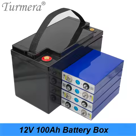 Turmera 12V 80Ah 90Ah 105Ah 200Ah 3.2V Lifepo4 Battery Storage Box for Solar Power System and Uninte