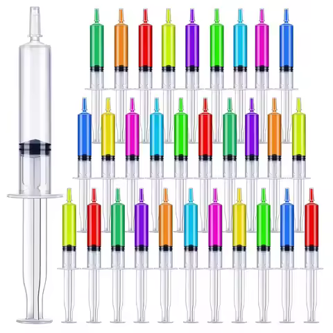 10 ml Syringes Jelly Reusable Plastic Syringes Durable Shot Containers for Nurses Graduation Bachelo