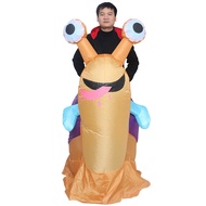 Simbok Halloween Party Inflatable Costume Cycling Snail Funny Blow Up Suit Party Clothing Fancy Dres
