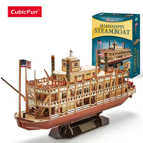 CubicFun 3D Puzzle Vessel Ship Models Toys Building Kits 142 Pcs US Worldwide Trading Mississippi St