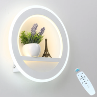 【A TOOT】 2.4G RF Remote Control LED Wall Light Dimmable Modern Bedroom Living Room Wall Lamp With Fl