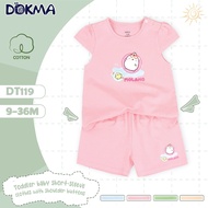 Dokma DT119 Short-Sleeved Shirt Set Children American Cotton Fabric (6-9M 9-12M 12-18M 18-24M 24-36M