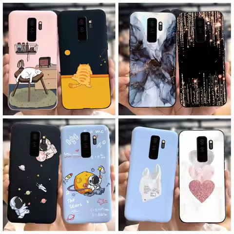 For Samsung Galaxy S9 S 9 Plus Case Popular Marble Cartoon Soft Cover Silicone Shockproof Phone Case