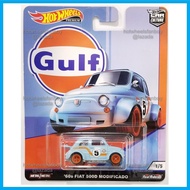 Hot Wheels 60s Fiat 500D Modificado HW Premium 2019 Car Culture Gulf Series 1/5 Blue Small City Car 