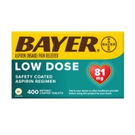 CYC Products Bayer Aspirin Regimen Low Dose 81 mg. 400 Enteric Coated Tablets