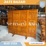 Partition Kayu Jati Original | Pembahagi Ruang Kayu Original Wood screen with Best Price