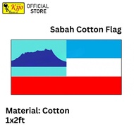 KIJO 1x2ft 30cm x 60cm Sabah Cotton Flag  FSB12
